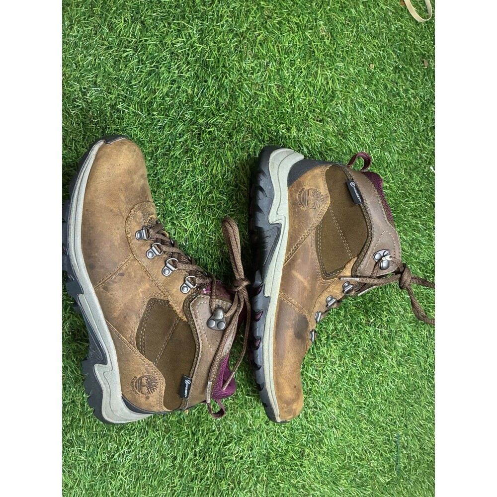 Timberland Waterproof Leather Hiking Boots Women’s US 7 Brown Lace Up Outdoor